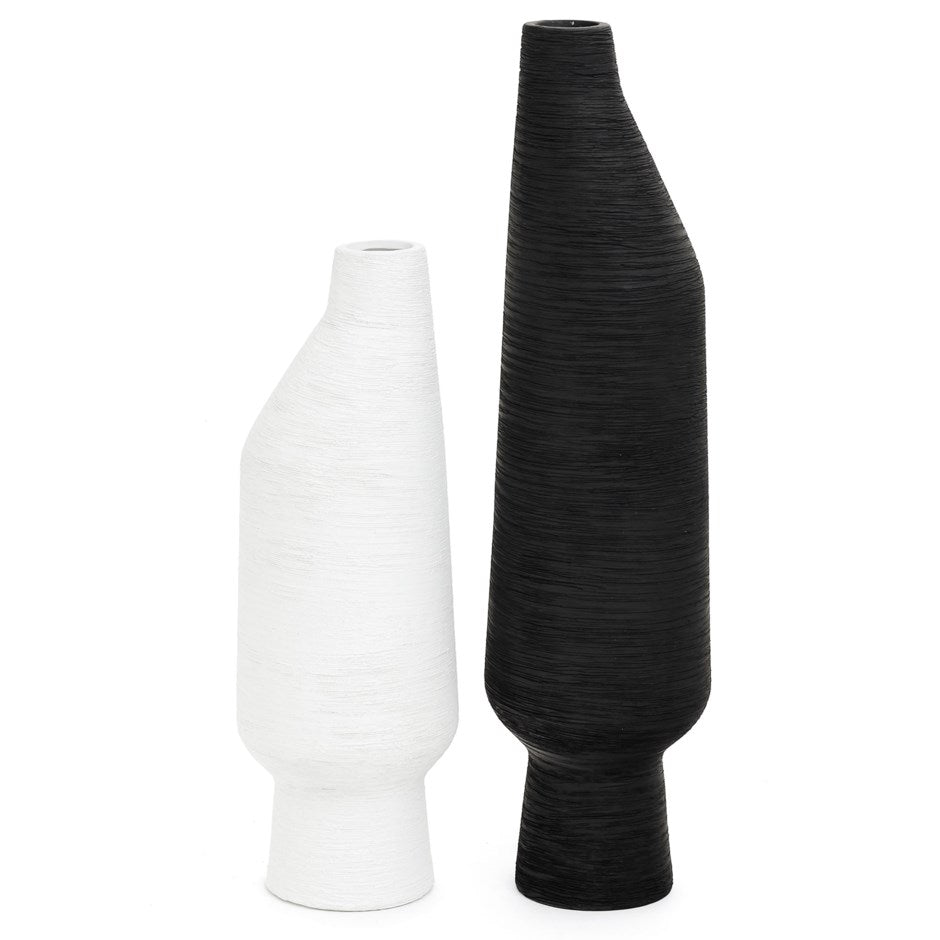 Sculptural Black and White Vases Decor By Christine The Online Shop